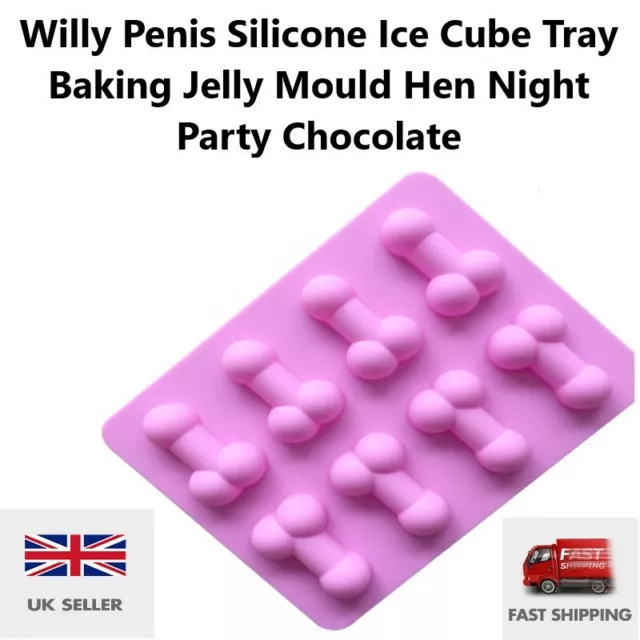 Willy Penis Silicone Ice Cube Tray Baking Jelly Mould Hen Night Party Chocolate