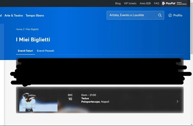 X2 biglietto concerto Tedua napoli 10 dicembre 2023 palapartenope Napoli