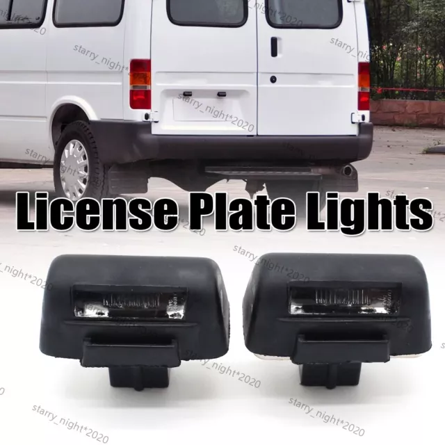 Pair License Plate Light Rear Number Plate Lamp For Ford Transit MK5/MK6/MK7 UK