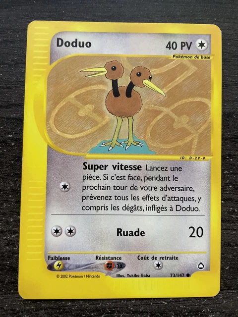Doduo Commune - Pokemon 73/147 Aquapolis Proche Du Neuf Fr
