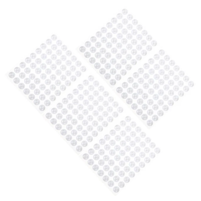 THATRAD 1650 Pezzi Perline Adesive Mezze Decorative Autoadesive 3/4/5/6mm Perle Adesive Bianche Perle Piatto Indietro Cabochon Perl E Semicircolari Perline Per DIY Artigianato Abbellimenti Decorazione - Foto 3