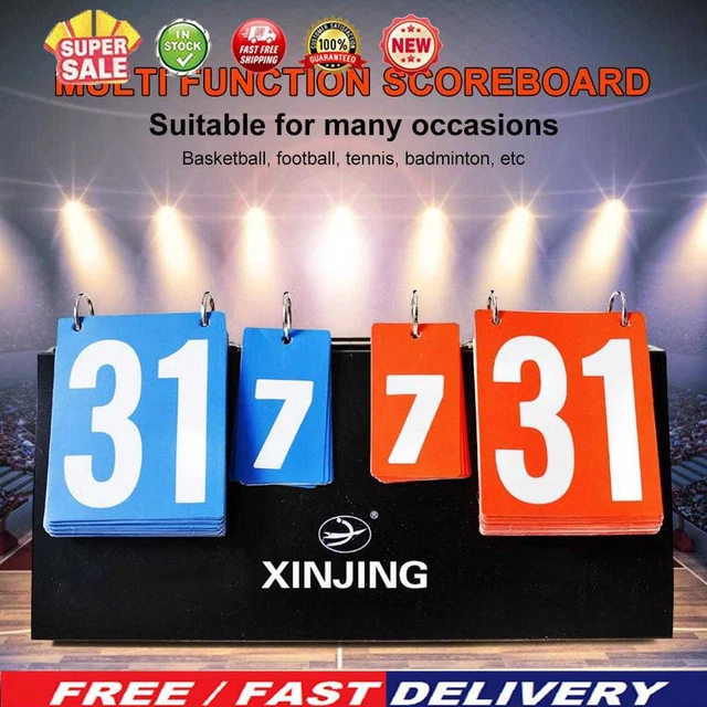 Tabellone Segnapunti Da Tavolo A 2/3/4 Cifre, Tabellone Segnapunti Sportivo A Vibrazione Portatile, Contapunti Per Ping Pong, Basket, Pallavolo(4-digit