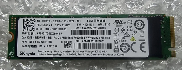 Hynix Pc711 Hynix 1tb Ssd SK Hynix PC711 HFS001TDE9X084N 1TB TLC