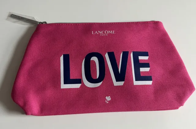 Lancôme Paris makeup pouch zip closing pink girls women’s wash bag