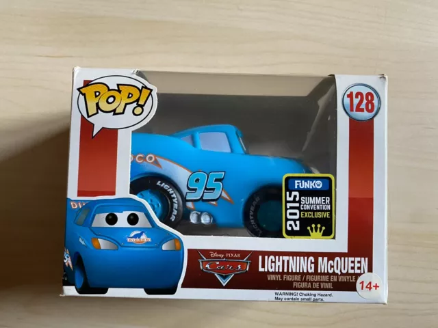 Funko Pop Disney Pixar Cars - 128 Lightning McQueen [DINOCO BLUE] (2015 SDCC)