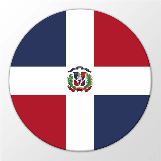 HUURAA! Kühlschrank Magnet Dominikanische Republik Flagge Flag Magnettafel White