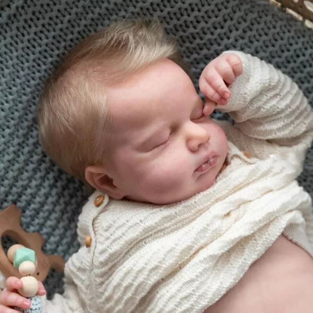 19inch Silicone Body Baby Gift Newborn Realistic Reborn Doll Sleeping Lifelike