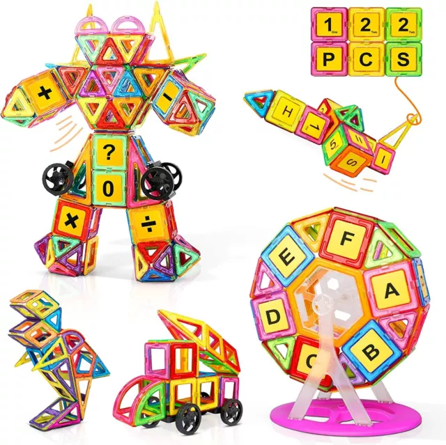122 pieces of educational toys Magnetic Building Blocks kids Enviromental toys