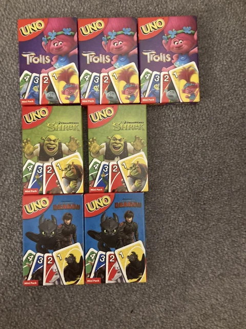 Shrek Uno Reverse Card Rassies MCDONALD’S 2024 UNO X7 Packs Shrek, Trolls & How To Train Your Dragon ...
