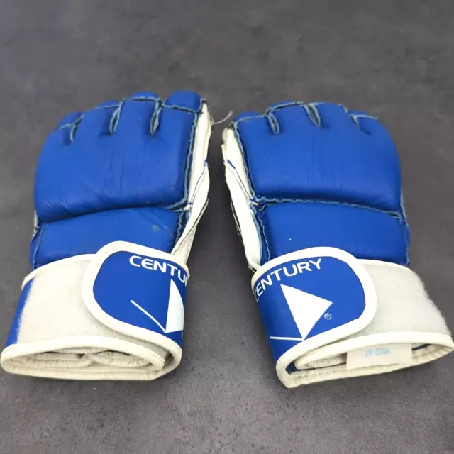 Century Blue Training Sparring Gloves Half Finger Open Size Small Adult