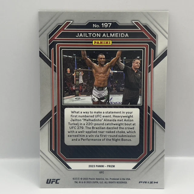 2023 PANINI UFC Prizm Jailton Almeida RC 197 Undercard Disco 10.99
