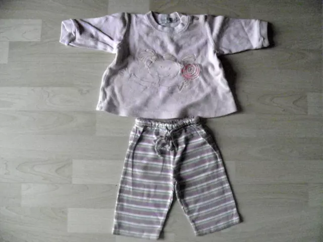 Baby    Set  2 tlg   Mädchen  Portofino + bfc  Gr.  68  lila-rosa