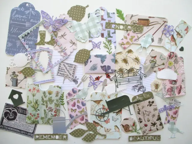 Junk Journal Scrapbook Embellishments Ephemera Paper craft kit Botanical Garden