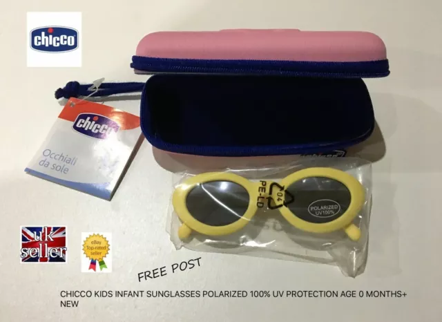 Chicco Kinder Säugling Sonnenbrille Polarisiert 100 % Uv-Schutz Alter 0 Monate + Neu