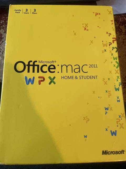 MS Microsoft Office MAC 2011 Home and Student Family Pack For 3PCs