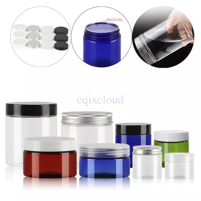 Empty Plastic Cosmetic Pot for Homemade Cream Gel Balm Salve Storage Containers