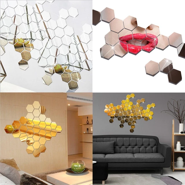 Pegatina de pared espejo acrílico espejo pegatina hágalo usted mismo tatuajes de pared impermeable