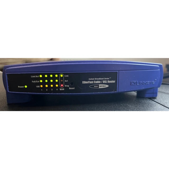 LINKSYS ETHERFAST 4-PORT Cable/DSL Router with 4-Port Switch Model ...