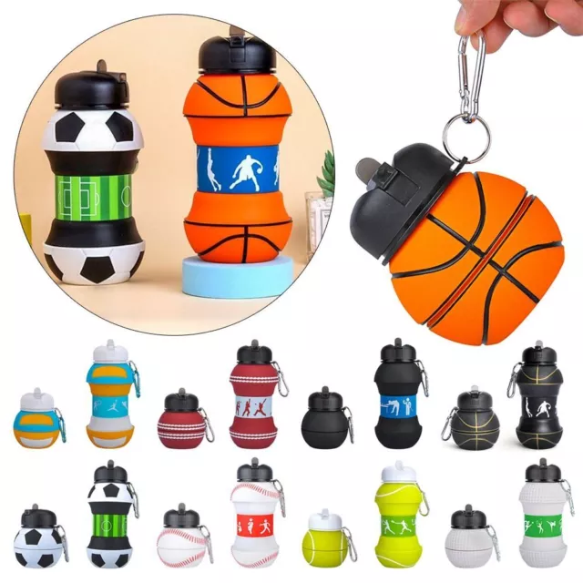 Accessory Football Basketball Volleyball Silicone Folding Cup Water Bottle