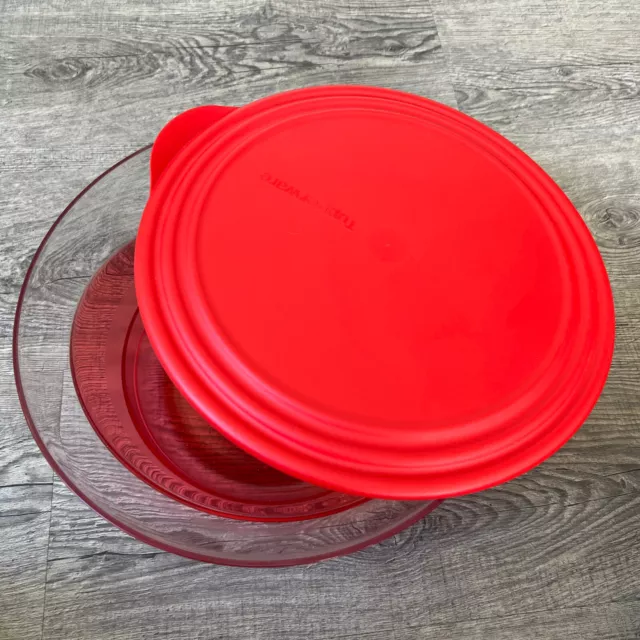 Tazón Tupperware Eleganzia 3,2 litros rojo con tapa