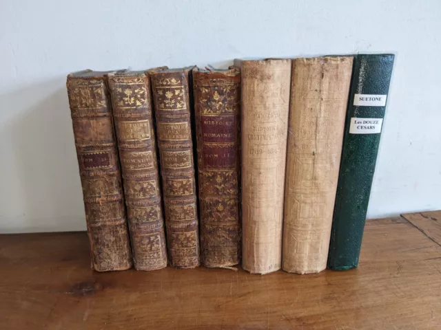 1 lot de 7 livres anciens historia vintage décoration 18/19/20ème