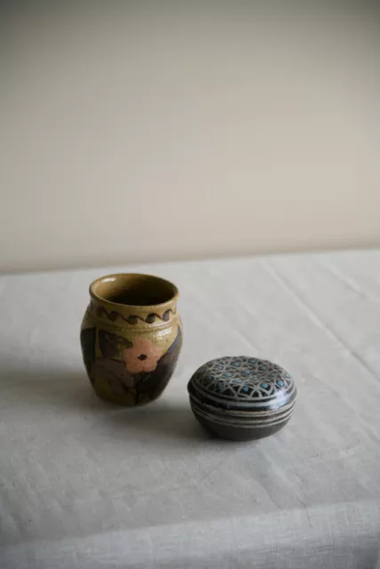 Kleine Studio Keramik Vase & Deckeltopf