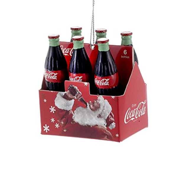 COCA COLA SIX Pack of Bottles Carton Christmas Tree Ornament Coke