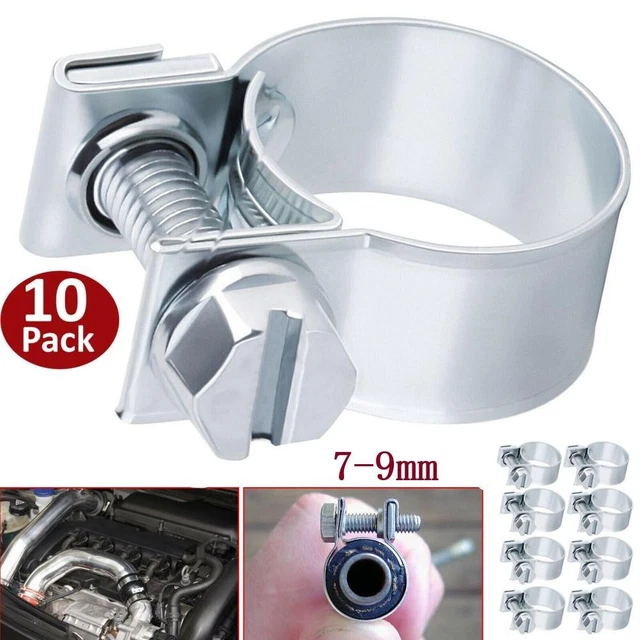 10x mini clip tubo dado e bullone morsetti linea carburante tubo benzina diesel regolabili all'aria 3