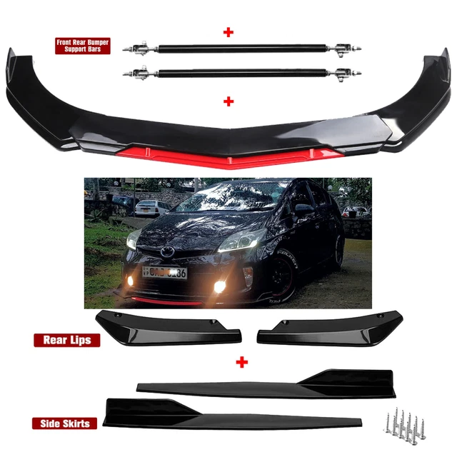 Front Rear Bumper Lip Spoiler Splitter Body Kit Side Skirt For Toyota Prius