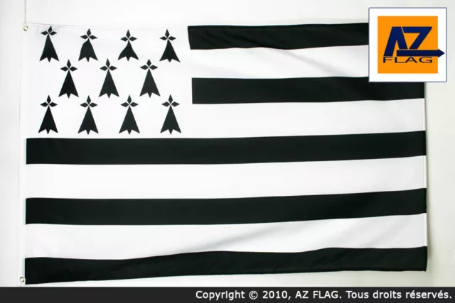 DRAPEAU BRETAGNE 90x60cm - DRAPEAU BRETON - FRANCE 60 x 90 cm Polyester léger -