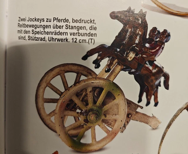 Für Leo Prager Nürnberg Jockey Pferde NUR Antrieb Federwerk  1925 -Funktion i.O.