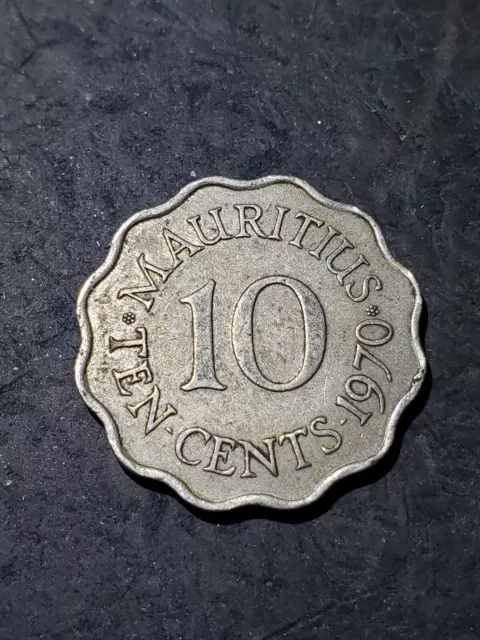 1970 Mauritius 10 Cents Coin #6