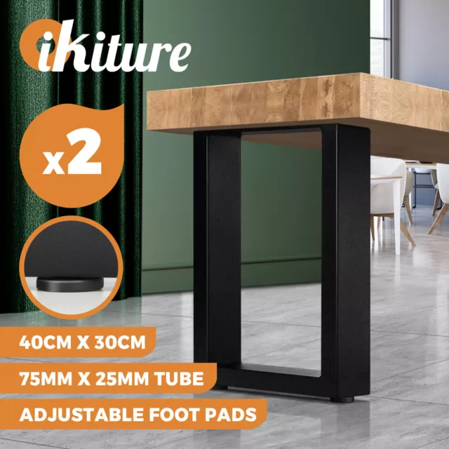 Oikiture 2X Coffee Dining Table Legs Bench Box DIY Steel Metal Industrial 40CM