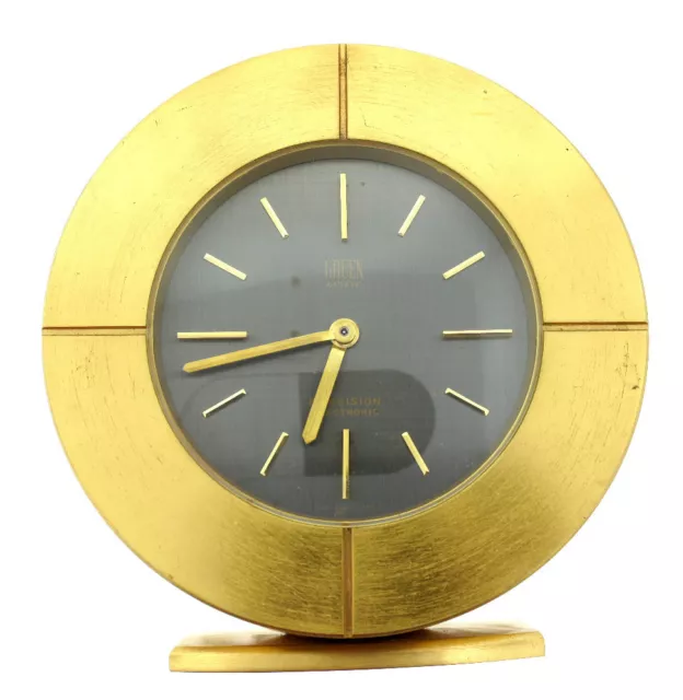 GRUEN GENEVE PRECISION Electronic Swiss Pat. Pend. Bronze Clock