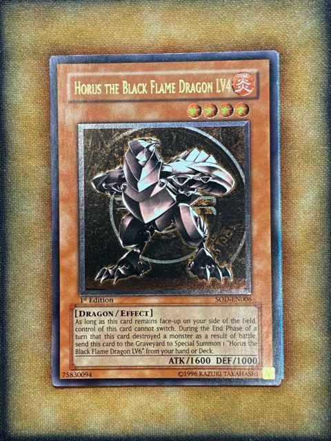 Yu-Gi-Oh! 2004 Horus The Black Flame Dragon LV4-#EN006 PSA 8