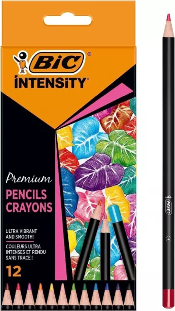 Buntstifte Bic Intensity Premium Packung 12 Vorbau Runder Bleistifte Farbig Qual