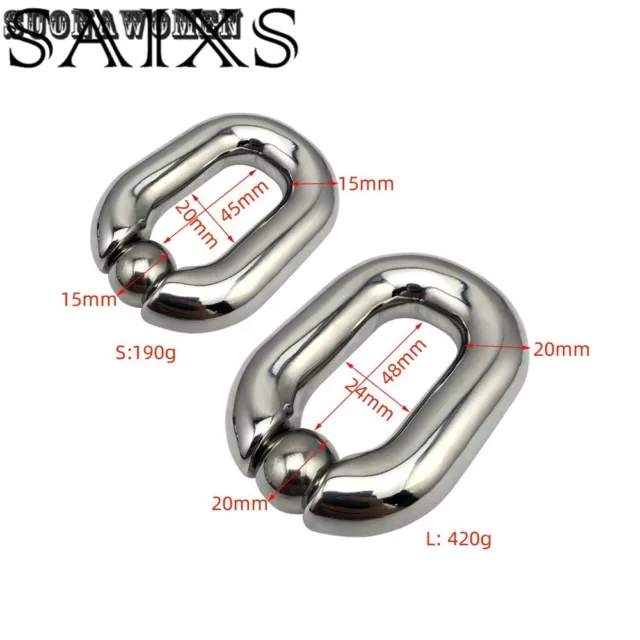 2 Piece Ball Stretcher Weight, Surgical Steel Two Piece Ball Stretching  Weights (20mm Tall x 35mm ID)
