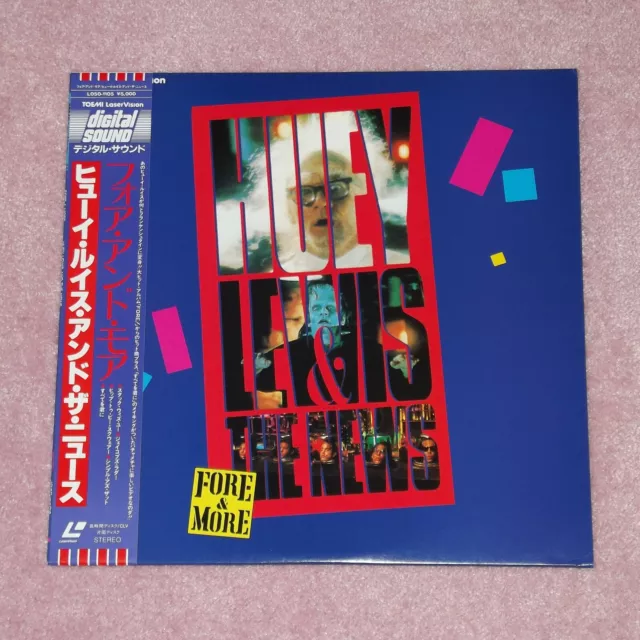 HUEY LEWIS AND THE NEWS Fore And More - RARE 1988 JAPAN LASERDISC + OBI