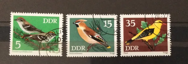 Briefmarke DDR 1973, Mi.Nr. 1834,1836,1839,Geschützte Singvögel, gestempelt