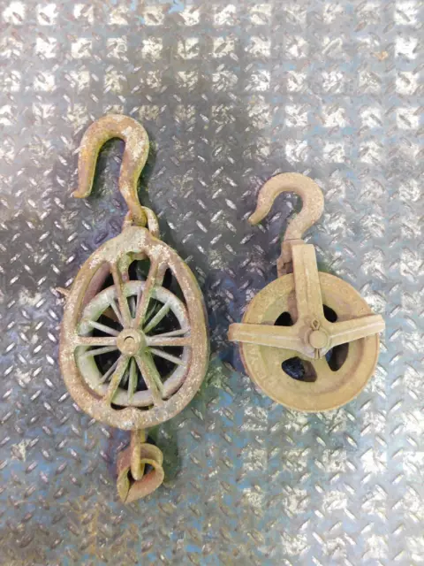 2 Chain Pulleys, Yale Differential 1/2 Ton, Vintage, Antique, Collectible, Farm,
