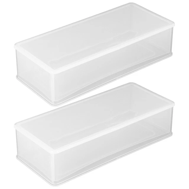 2 Pcs Coin Storage Box Clear Plastic Containers Commemorative