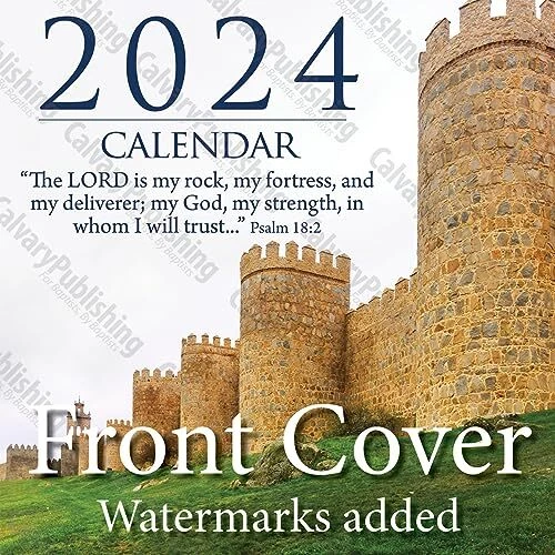 2024 CHRISTIAN WALL Calendar, King James Bible Verses 12x24 (Open