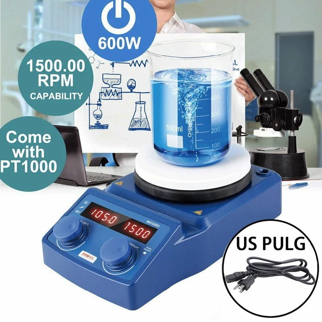 100-1500RPM Lab Magnetic Hotplate Stirrer Mixer Shaker Ceramic Coated Hot Plate