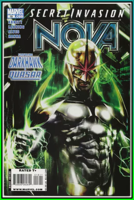 Nova #18 (2008) Francesco Mattina Cvr Darkhawk Quasar Secret Invasion 9.2 Nm-