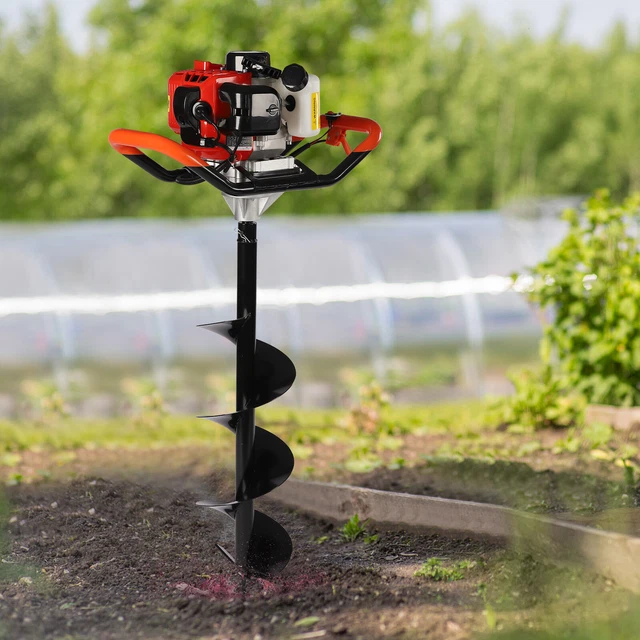 52CC 2.3HP GAS Powered Post Hole Digger Earth Auger Borer Bit W