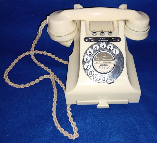 Vintage Working 1950's Ivory Bakelite 300 Series Desk Telephone 314F-Converted