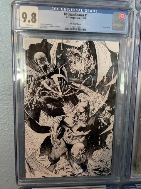 Batman Spawn #1 2022 Cover N 1:100 Jim Lee Sketch Variant CGC 9.8 DC Comics