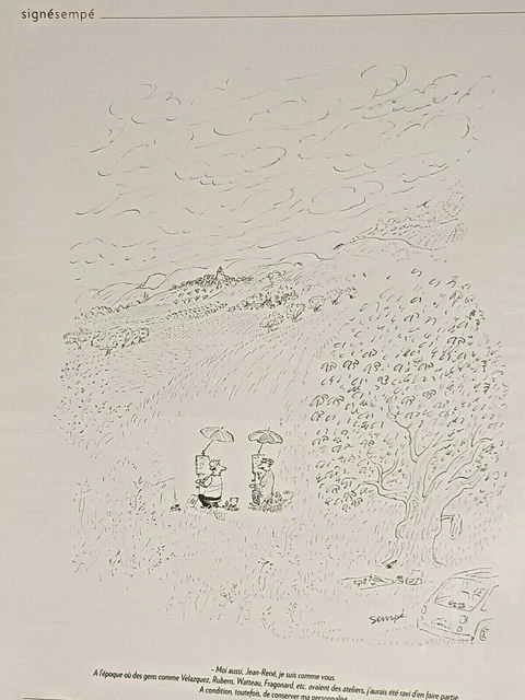 DESSIN de presse signé par SEMPE humour Oh ! si j'avais un ateliers  publicité