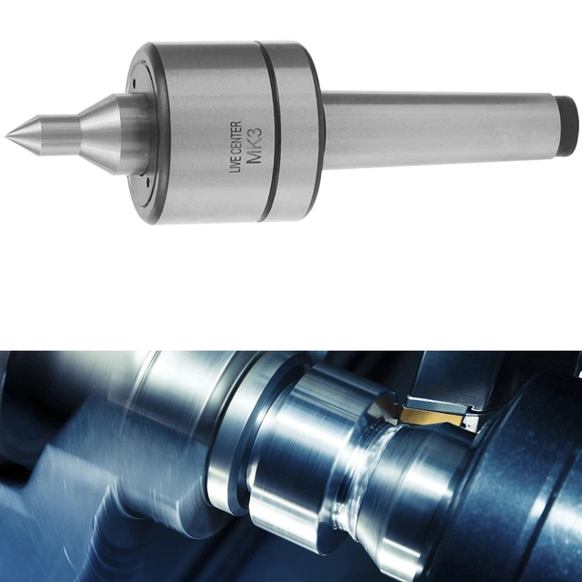 MK3 Live Center Morse Taper 3MK Triple Bearing For Lathe Medium Duty CNC Steel