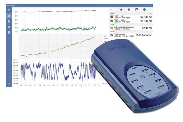 Pico Technology TC-08 Data Logger including 3m PTFE K-Type Thermocouple